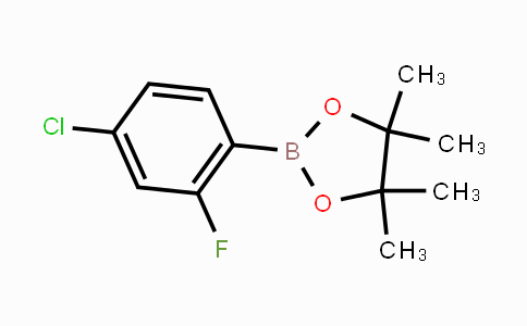 CAS No. 765917-27-9, 2-(4-chloro-2-fluorophenyl)-4,4,5,5-tetramethyl-1,3,2-dioxaborolane