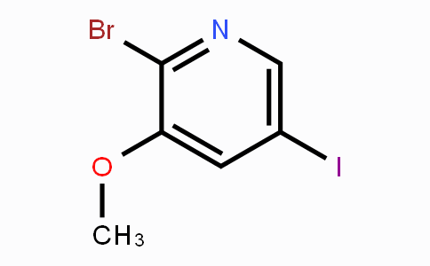 CAS No. 1131335-43-7, 2-bromo-5-iodo-3-methoxypyridine