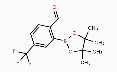 CAS No. 1416721-24-8, 2-(4,4,5,5-tetramethyl-1,3,2-dioxaborolan-2-yl)-4-(trifluoromethyl)benzaldehyde