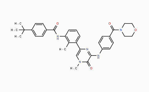 DY442994 | 910232-84-7 | 4-(tert-butyl)-N-(2-methyl-3-(4-methyl-6-((4-(morpholine-4-carbonyl)phenyl)amino)-5-oxo-4,5-dihydropyrazin-2-yl)phenyl)benzamide