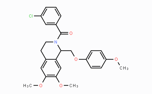 MC443002 | 486427-17-2 | (3-chlorophenyl)(6,7-dimethoxy-1-((4-methoxyphenoxy)methyl)-3,4-dihydroisoquinolin-2(1H)-yl)methanone