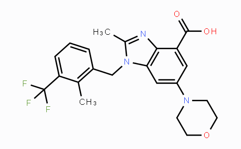 CAS No. 1372540-25-4, 2-methyl-1-(2-methyl-3-(trifluoromethyl)benzyl)-6-morpholino-1H-benzo[d]imidazole-4-carboxylic acid
