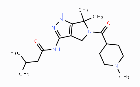 718630-59-2 | N-(6,6-dimethyl-5-(1-methylpiperidine-4-carbonyl)-1,4,5,6-tetrahydropyrrolo[3,4-c]pyrazol-3-yl)-3-methylbutanamide
