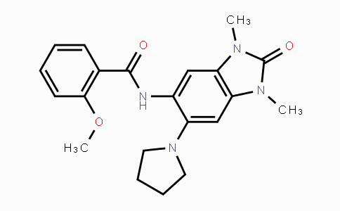 CAS No. 900305-37-5, N-(1,3-dimethyl-2-oxo-6-(pyrrolidin-1-yl)-2,3-dihydro-1H-benzo[d]imidazol-5-yl)-2-methoxybenzamide