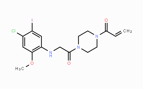 CAS No. 1469337-92-5, 1-(4-(2-(4-chloro-5-iodo-2-methoxyphenylamino)acetyl)piperazin-1-yl)prop-2-en-1-one
