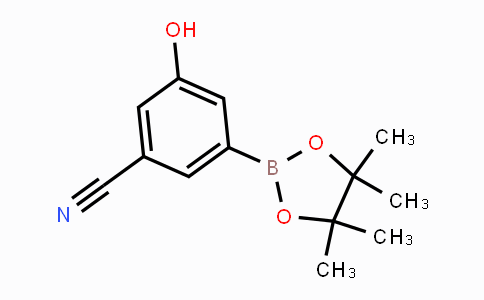 CAS No. 1035266-34-2, 3-hydroxy-5-(4,4,5,5-tetramethyl-1,3,2-dioxaborolan-2-yl)benzonitrile