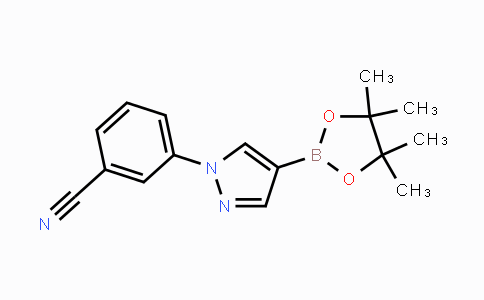 CAS No. 546142-08-9, 3-(4-(4,4,5,5-tetramethyl-1,3,2-dioxaborolan-2-yl)-1H-pyrazol-1-yl)benzonitrile