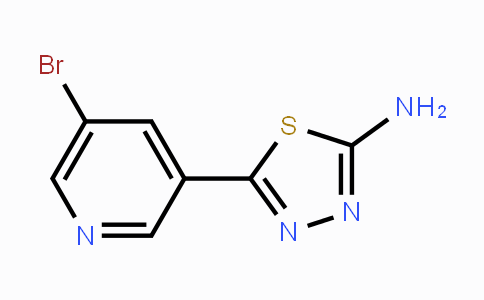 CAS No. 70057-75-9, 5-(5-bromopyridin-3-yl)-1,3,4-thiadiazol-2-amine