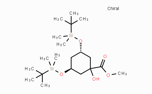 CAS No. 139356-33-5, methyl (3S,5S)-3,5-bis[[tert-butyl(dimethyl)silyl]oxy]-1-hydroxycyclohexane-1-carboxylate