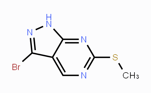 CAS No. 1306829-95-7, 3-Bromo-6-(methylthio)-1H-pyrazolo[3,4-d]pyrimidine