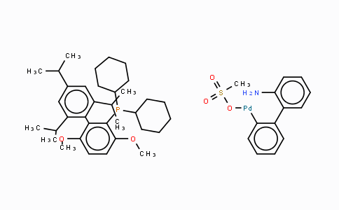 1470372-59-8 | 甲烷磺酸(2-二环己基膦)-3,6-二甲氧基-2',4',6'-三异丙基-1,1'-​联苯)(2'-氨基-1,1'-联苯-2-基)钯(II),
BrettPhos Pd G3