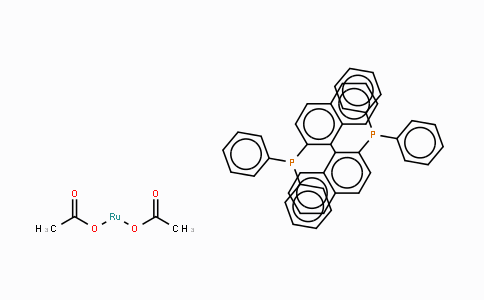 CAS No. 325146-81-4, 二乙酸根[(R)-(+)-2,2’-二(二苯基膦基)-1,1’-联萘基]钌(II),
(R)-Ru(OAc)2(Binap)