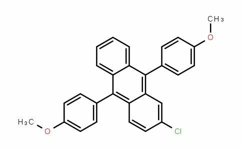 CAS No. 110904-87-5, 9,10-bis(4-methyoxylphenyl)-2-chloroanthracene