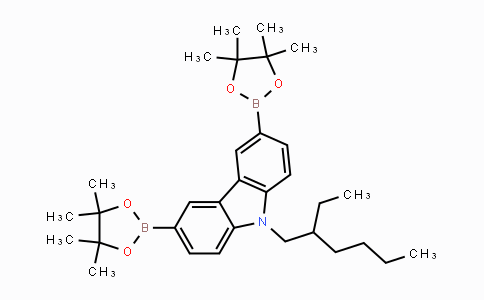 CAS No. 448955-87-1, 9-(2-Ethylhexyl)-3,6-bis(4,4,5,5-tetramethyl-1,3,2-dioxaborolan-2-yl)-9H-carbazole