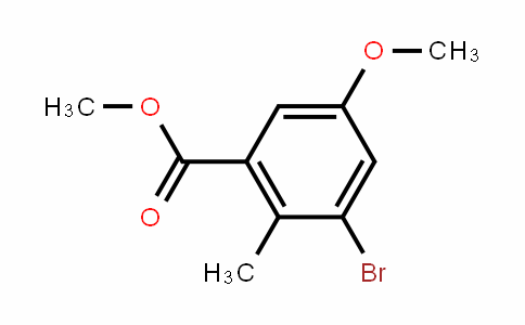 CAS No. 13979-62-9, Benzoic acid, 3-bromo-5-methoxy-2-methyl-,methyl ester