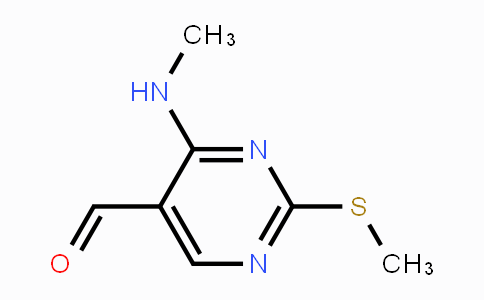 CAS No. 185040-32-8, 4-(methylamino)-2-(methylthio)pyrimidine-5-carbaldehyde
