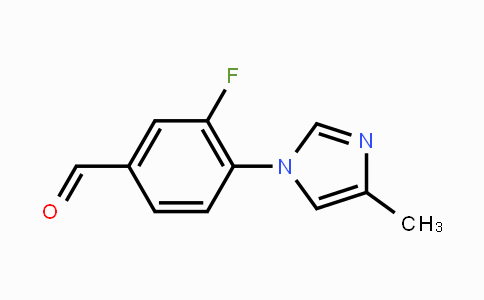 CAS No. 937400-07-2, 3-fluoro-4-(4-methyl-1H-imidazol-1-yl)benzaldehyde