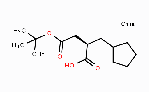 CAS No. 204637-77-4, (R)-4-tert-butoxy-2-(cyclopentylmethyl)-4-oxobutanoic acid