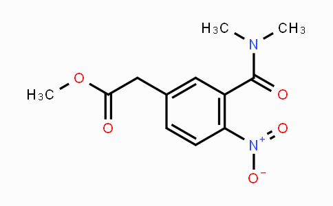 CAS No. 594844-71-0, methyl 2-(3-(dimethylcarbamoyl)-4-nitrophenyl)acetate