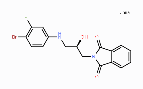 CAS No. 1032827-77-2, (R)-2-(3-(4-bromo-3-fluorophenylamino)-2-hydroxypropyl)isoindoline-1,3-dione
