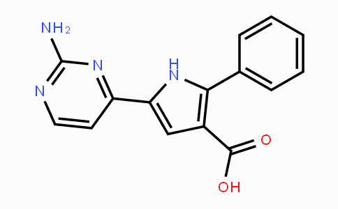CAS No. 951784-03-5, 5-(2-aminopyrimidin-4-yl)-2-phenyl-1H-pyrrole-3-carboxylic acid
