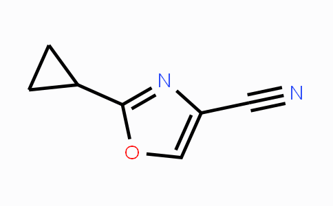 CAS No. 1159734-36-7, 2-cyclopropyloxazole-4-carbonitrile