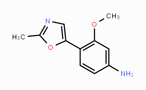 CAS No. 568556-28-5, 3-methoxy-4-(2-methyloxazol-5-yl)benzenamine