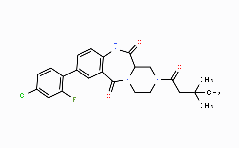 CAS No. 1262107-40-3, 7-(4-chloro-2-fluorophenyl)-2-(3,3-dimethylbutyryl)-1,3,4,11a-tetrahydro-2H,10H-2,4a,10-triazadibenzo[a,d]cycloheptene-5,11-dione