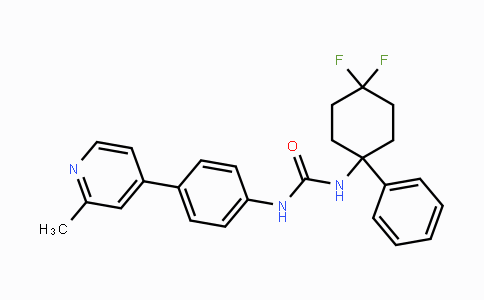 CAS No. 1195173-47-7, 1-(4,4-difluoro-1-phenylcyclohexyl)-3-(4-(2-methylpyridin-4-yl)phenyl)urea