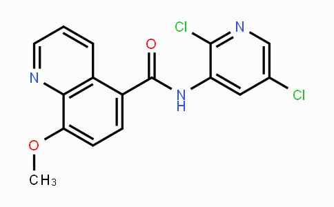 DY447665 | 257892-34-5 | N-(2,5-dichloropyridin-3-yl)-8-methoxyquinoline-5-carboxamide