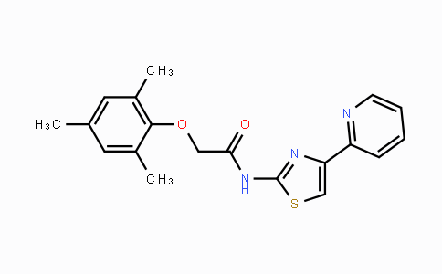CAS No. 752219-52-6, 2-(mesityloxy)-N-(4-(pyridin-2-yl)thiazol-2-yl)acetamide