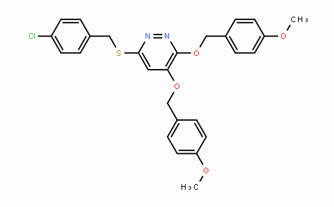 CAS No. 1425511-70-1, 6-(4-chlorobenzylthio)-3,4-bis(4-methoxybenzyloxy)pyridazine