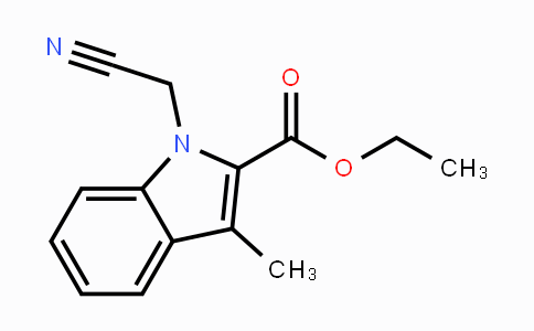 CAS No. 126718-09-0, ethyl 1-(cyanomethyl)-3-methyl-1H-indole-2-carboxylate