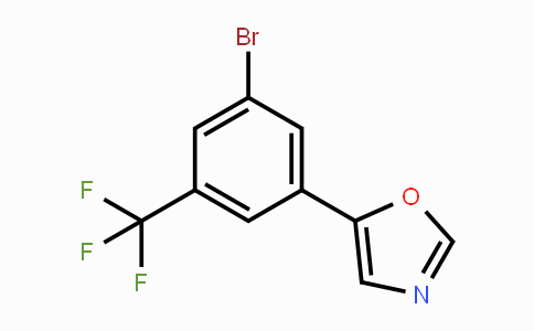 CAS No. 1630747-25-9, 5-[3-Bromo-5-(trifluoromethyl)phenyl]-oxazole