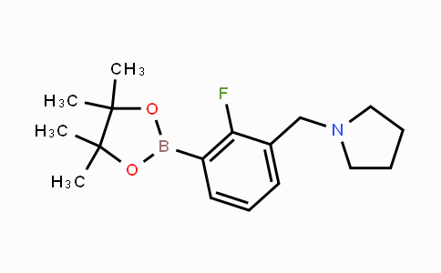 CAS No. 1256360-38-9, 2-Fluoro-3-pyrrolidinomethylphenylboronic acid, pinacol ester