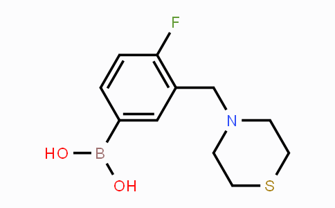 CAS No. 1228594-54-4, 4-Fluoro-3-(thiomorpholinomethyl)phenylboronic acid
