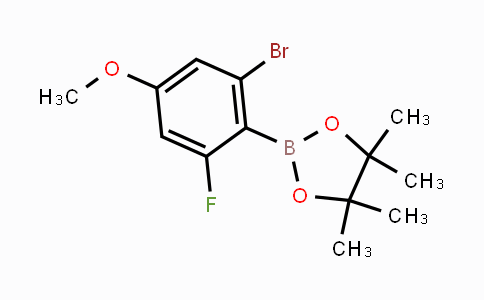 2-Bromo-4-methoxy-6-fluorophenylboronic acid pinacol ester