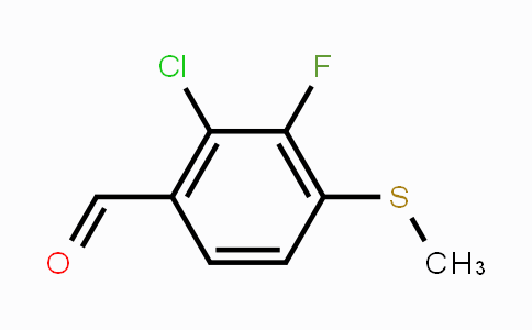 2-Chloro-3-fluoro-4-(methylthio)benzaldehyde