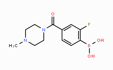 CAS No. 1454901-23-5, 2-Fluoro-4-(4-methylpiperazine-1-carbonyl)phenylboronic acid