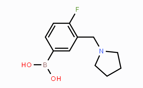 CAS No. 1704063-89-7, 4-Fluoro-3-(pyrrolidin-1-ylmethyl)phenylboronic acid