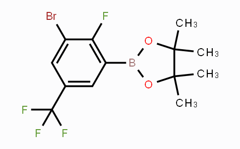 CAS No. 1799485-19-0, 3-Bromo-2-fluoro-5-trifluoromethylphenylboronic acid pinacol ester