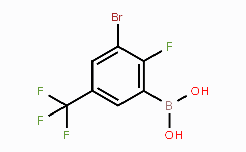 CAS No. 2096338-38-2, 3-Bromo-2-fluoro-5-trifluoromethylphenylboronic acid