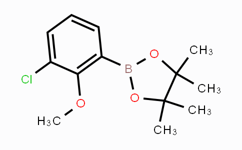 CAS No. 1628502-45-3, 2-(3-Chloro-2-methoxyphenyl)-4,4,5,5-tetramethyl-1,3,2-dioxaborolane
