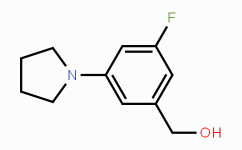 CAS No. 1690605-39-0, [3-Fluoro-5-(pyrrolidin-1-yl)phenyl]methanol