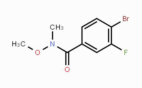 CAS No. 343564-56-7, 4-Bromo-3-fluoro-N-methoxy-N-methyl-benzamide