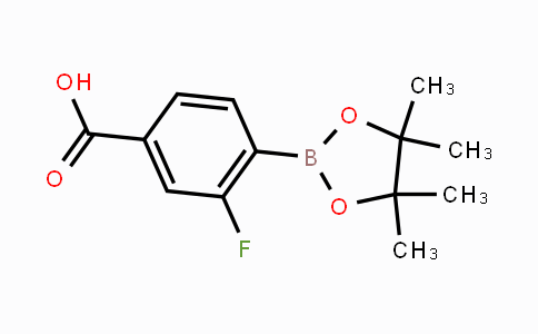 CAS No. 1050423-87-4, 4-Carboxy-2-fluorophenylboronic acid pinacol ester
