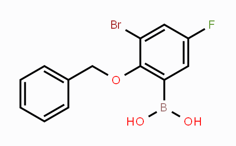 2-Benzyloxy-3-bromo-5-fluorophenylboronic acid