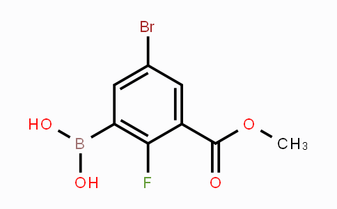 5-Bromo-2-fluoro-3-methoxycarbonylphenylboronic acid