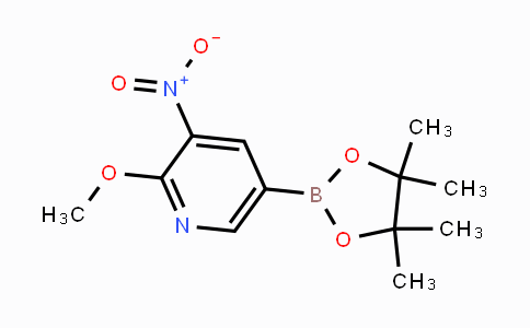 CAS No. 1083168-94-8, 2-Methoxy-3-nitropyridine-5-boronic acid pinacol ester