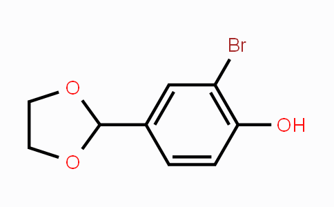 CAS No. 162271-15-0, 2-Bromo-4-(1,3-dioxolan-2-yl)phenol